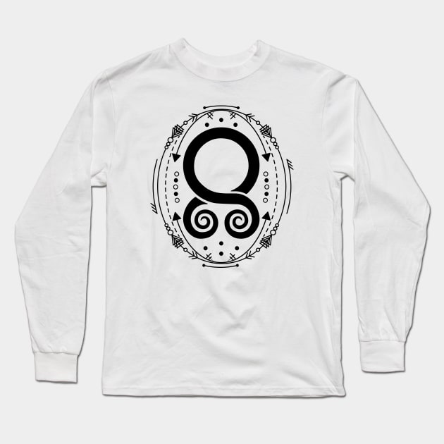 The Troll Cross | Norse Pagan Symbol Long Sleeve T-Shirt by CelestialStudio